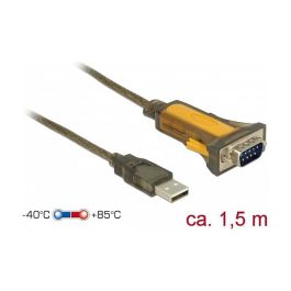 DeLOCK Adaptador USB 2.0 a Serie RS-232 65840 Negro Amarillo 1.5m Conectores Macho USB-A y DB-9