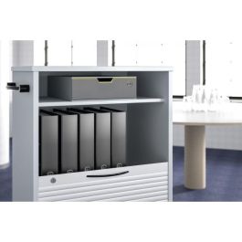 Durable Caja de Cajones VARICOLOR SAFE, 1 Cajón, con Cerradura, Plástico, Gris, Formato A4/C4, 280x95x356 mm