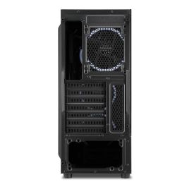SHARKOON TK5M RGB ATX Caja de PC de Escritorio Negra con Panel Frontal de Malla y 4 Ventiladores RGB Preinstalados, Cristal Templado y USB Tipo C