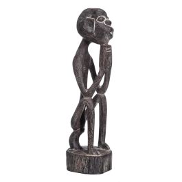 Figura Negro Madera Decoración 9 X 9 X 30 cm
