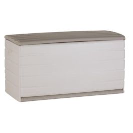 Plastiken Arcón Multiusos 350L con Ruedas y Cerradura para Exterior/Interior - Beige