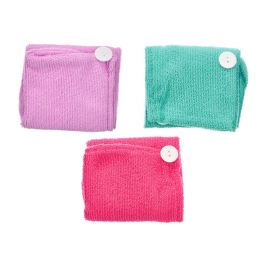 Berilo Toalla Turbante de Microfibra, 51x22x1.5 cm, Surtido de Colores (Azul, Morado, Rosa), Poliéster (Set de 24)