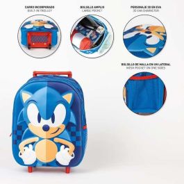 Mochila infantil trolley 3D sonic 25.0 x 31.0 x 10.0 cm