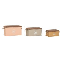 Juego de Baúles Home ESPRIT Poliuretano Metal Urbano 69,5 X 36,5 X 38,5 cm (3 Unidades) Juego de Baúles Home ESPRIT Poliuretano Metal Urbano 69,5 X 36,5 X 38,5 cm (3 Unidades)