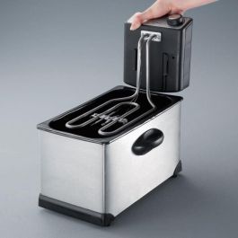 Severin FR2431 Freidora eléctrica semiprofesional 2000W, 3L Acero Inoxidable, Depósito Extraíble Lavavajillas, Termostato Ajustable
