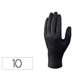 Deltaplus Guantes de Nitrilo No Empolvado Talla 10 Color Negro Caja 100 Unidades Uso Alimentario EN ISO 374 Precio: 17.5000001. SKU: B1AD6XN848
