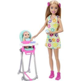 Muñeca Barbie Skipper Niñera Con Trona Y Bebe Htk35 Mattel