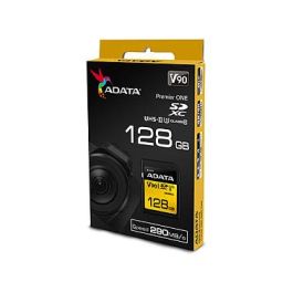 ADATA Tarjeta de Memoria SDXC UHS-II U3 Class 10 de 128GB, Velocidad Lectura 290MB/s, Escritura 260MB/s, Negra y Oro