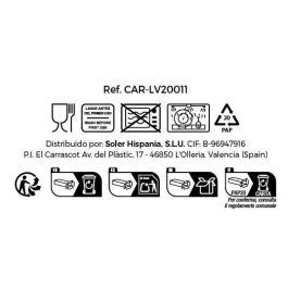 LAV Vaso Pinta 340 ml / 0.34 L con Diseño de Limones Color Verde - 8.5 x 8.5 x 9 cm - Ref. BDG386 (24 Unidades)