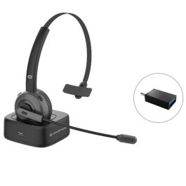 Conceptronic Auricular Bluetooth Polona03Bd con Cancelación de Ruido, Base de Carga y 22h de Batería