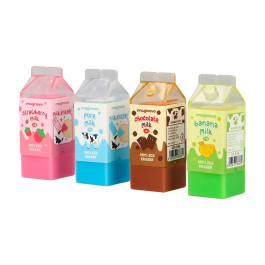 Imaginovo Goma de borrar de batido, colores surtidos, fantasía para escuela, 24 unidades