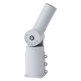 Brazo Articulado Farola Aluminio 180º para Poste hasta Ø65 mm y Fijación Luminaria Ø50 mm