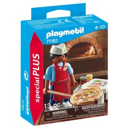 Playmobil 71161 Figura Coleccionable Pizzero Especial Plus con gorro de cocinero, pizza, mesa y caja, Edad +4 años Precio: 5.59000035. SKU: S2429269