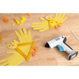 Black+Decker Pistola de Cola BCGL115-XJ 3,6V para Barra de Silicona Ø7 mm con Carga USB Tipo C y Luz LED