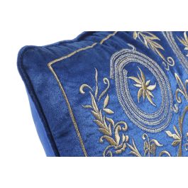 Cojin Neoclasico DKD Home Decor Azul Dorado 10 x 45 x 45 cm