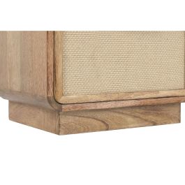 DKD Home Decor Rufur25 Mesita de Noche Urban Marron Mango y Yute 40 x 30 x 45 cm