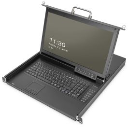 Digitus Consola KVM Modular HD LCD con TFT de 17", Conexión KVM CAT 5 de 8 puertos, Touchpad, Teclado Alemán Precio: 1664.50000035. SKU: B12SHS4H77