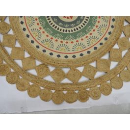 DKD Home Decor Alfombra Boho Marron Multicolor 200 x 200 x 0.75 cm