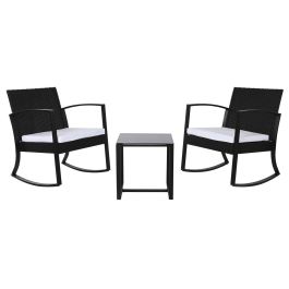 Sillon Terraza Y Jardin DKD Home Decor Negro 61.5 x 74 x 59 cm Set de 3 Precio: 182.49999966. SKU: B145RRWNKJ