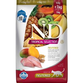 N&D Tropical Cat Neutered Pollo 4+1 kg Precio: 39.908. SKU: B1BAAVWSG5