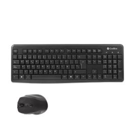 Teclado y Ratón CoolBox COO-KTR-02W Qwerty Español Inalámbrico Negro Español QWERTY