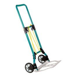 Wolfcraft Carro de transporte ts 550 5505301, carretilla plegable con ruedas, carga máxima 70kg, verde/negro