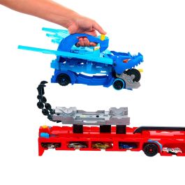 Hot Wheels Vehículo City Dragón Transportador con 2 Coches para Niños +4 Años