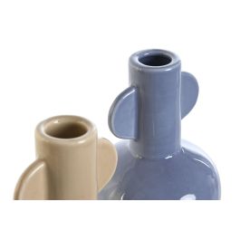 Jarron Scandi DKD Home Decor Azul Beige 10 x 21 x 10 cm (4 Unidades) Jarron Scandi DKD Home Decor Azul Beige 10 x 21 x 10 cm (4 Unidades)