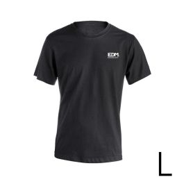 *merchandising* camiseta negra talla-l manga corta bordado edm