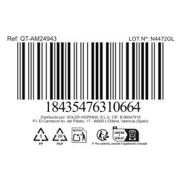 Ambare Fiambrera Redonda Hermética Inde 20.5 cm 1.3 L - Recipiente de Alimentos con Tapa Cierre Fácil (6 Unidades)