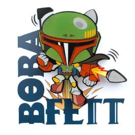 3D Light FX Lámpara LED 3D Mini Boba Fett Star Wars – Funciona con Pilas AAA – No se Calienta al Tacto