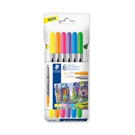 Estuche Cartón con 6 Rotuladores Doble Punta Colores Neón Staedtler 3200 C6F Precio: 7.69000012. SKU: B1ASXEAS4Y