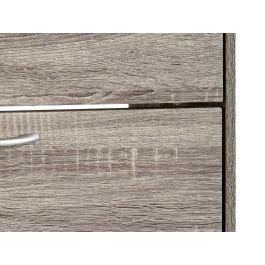Giftdecor Zapatero de Madera Aglomerado de 2 Pisos Gris Oscuro 60x80x24 cm