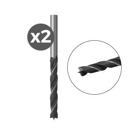 Fischer HB 4 Brocas para Madera con Punta Centrado y Doble Filo, Acero CV Alta Calidad para Perforación Precisa (2 Uds)
