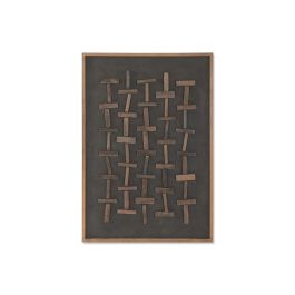 DKD Home Decor Cuadro Moderno de Madera Reciclada Pino Negro Natural 122 x 82 x 4 cm para Decoración del Hogar Precio: 145.99000053. SKU: B18R7WKMZM