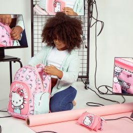Cerdá Mochila Escolar Mediana 42 cm Hello Kitty Rosa para Niños +3 Años con Dimensiones 3.3x4.2x42cm