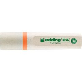 Edding Marcador Fluorescente Ecoline 24-006 Naranja Recargable Punta Cincel Tinta Base Agua