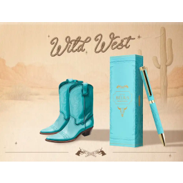Belius Boligrafo Wild West Aluminio Turquesa Tinta Azul Caja Diseño