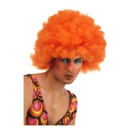 Peluca de Cabello Rizado Multicolor Naranja