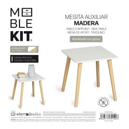 Moblekit Mesita Auxiliar Madera White 7.2 cm (Ancho) x 43 cm (Alto) x 40.9 cm (Largo) (2 Unidades)