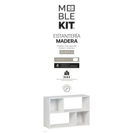 Inde Estantería Cubo/Rectangular 4 Compartimentos Mueble Kit