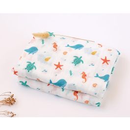 Muselina Con Estampado Marino 120x120 cm