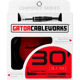 Cableworks Cable de Instrumento Jack Recto/Jack Acodado - 9 metros