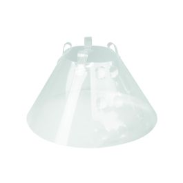 Kong Collar Isabelino Quick Fit Transparente para Perros y Gatos, Ajustable, Cuello 56-66 cm, Profundidad 35 cm