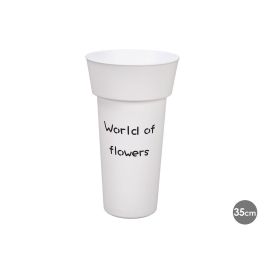 Giftdecor Jarrón Florista Blanco Plástico, 20x20x35 cm (16 Unidades) Precio: 56.50000015. SKU: B1FPCWG2BY