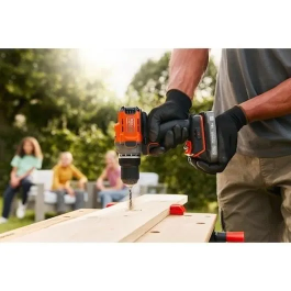 Black + Decker Taladro Atornillador Inalámbrico 18V BCD382D2XK-QW con 2 Baterías 2Ah y Cargador, Incluye Estuche de Transporte