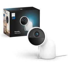 Philips Hue AUC1717288397950 Cámara Secure con cable y soporte de escritorio - HD 1080P - Para interior o exterior - Blanca