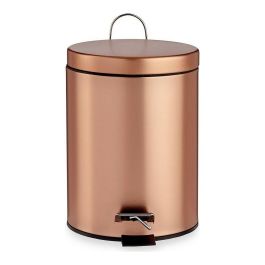 Berilo Papelera Pedal 5L Metal Cobre 20.5x27.5x26.5 cm (4 Unidades)