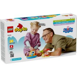 LEGO 10432 Duplo Peppa Pig Excursión en Barco con Abuelo Pig - Juguete de Construcción Acuático Flotante para Niños +2 Años