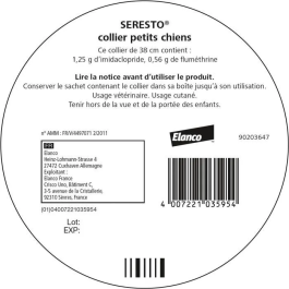 Seresto Collar Antiparasitario Control de Plagas para Perros Pequeños (hasta 8 kg) - 7 a 8 Meses de Protección